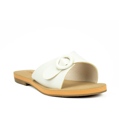 Cardams ECLA RSS 00008 Mocha Beige/Taupe/White Women Flat Sandals